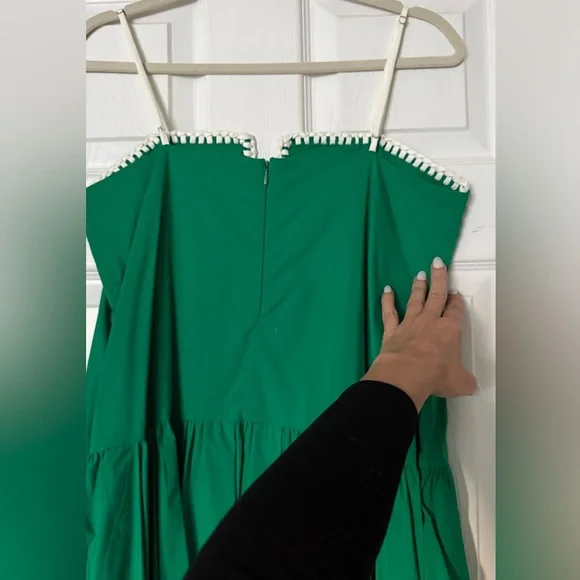 TCEC Vibrant Green Mini Dress with White Accents - Picture 8 of 8